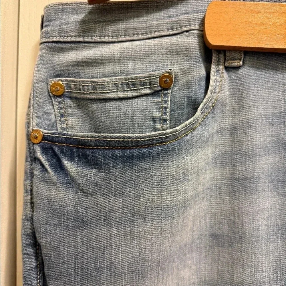 Authentic-True Religion JACK Skinny Tapered-Cotton-Jeans-Pants-Blue-W44 / L 44